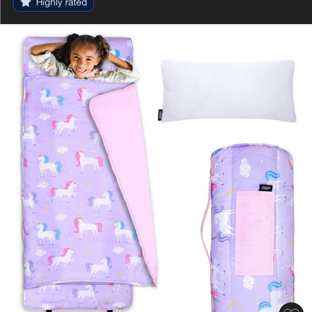 Wildkin Unicorn Kids sleep mat original nap mat - Purple - Picture 4 of 4